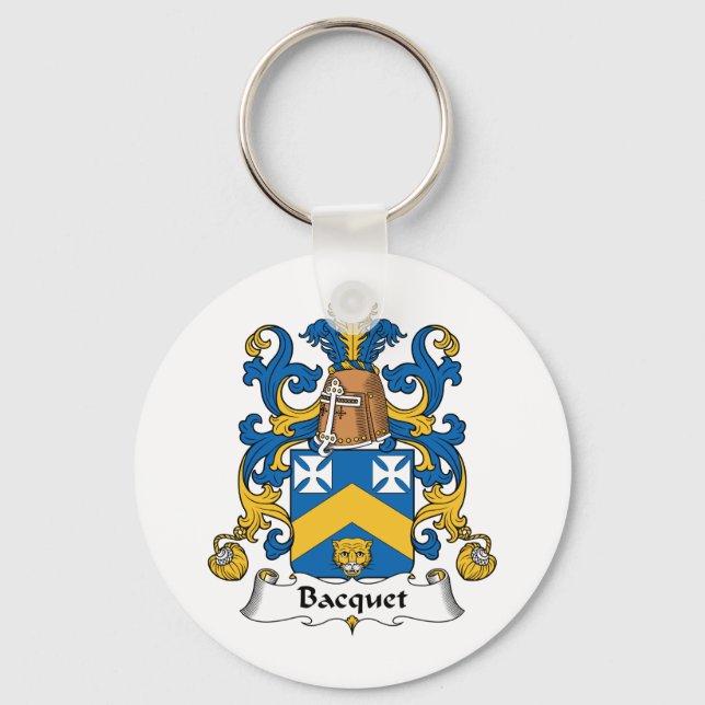 Bacquet Family Crest Key Ring (Front)