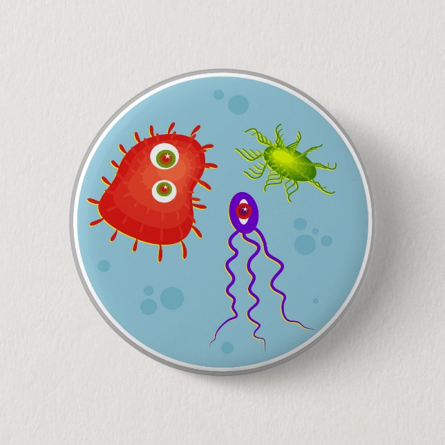 Bacteria 6 Cm Round Badge (Front)