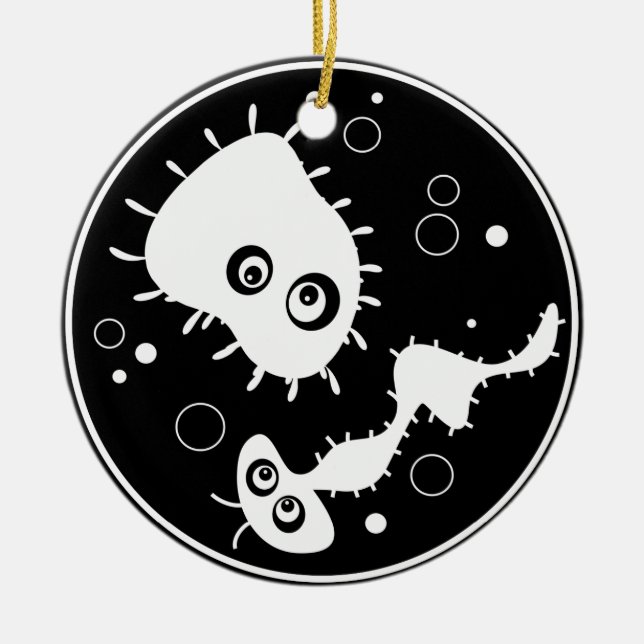 Bacteria Ceramic Tree Decoration (Front)