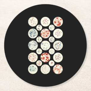 bacteria funny microbiology bacteria science tiny round paper coaster
