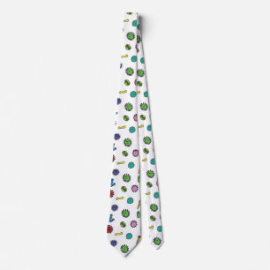 Bacteria, germs and viruses pattern tie