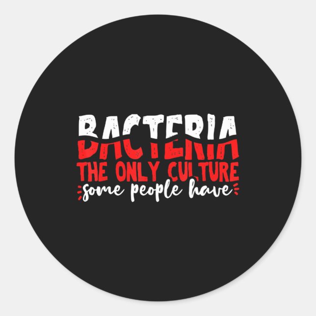 bacteria microbiology science classic round sticker (Front)