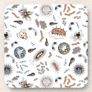 Bacteria & Virus Pattern Coaster