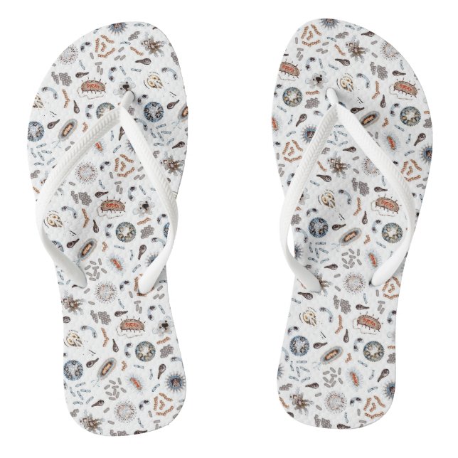 Bacteria & Virus Pattern Thongs (Footbed)