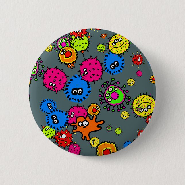 Bacteria Wallpaper 6 Cm Round Badge (Front)