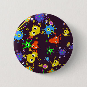 Bacteria Wallpaper 6 Cm Round Badge