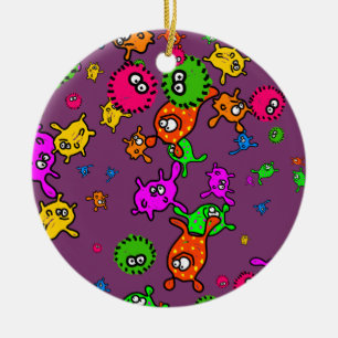 Bacteria Wallpaper Ceramic Ornament