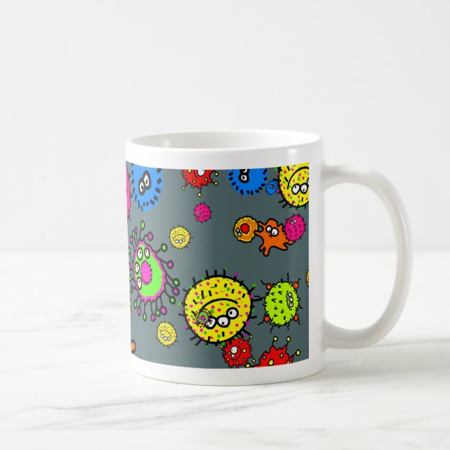 Bacteria Wallpaper Coffee Mug (Right)