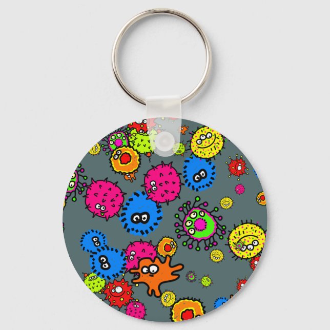 Bacteria Wallpaper Key Ring (Front)