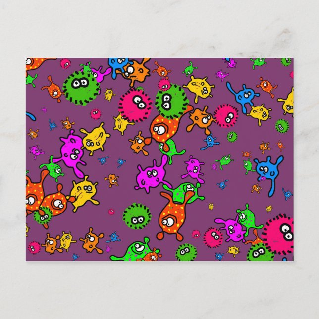 Bacteria Wallpaper Postcard (Front)