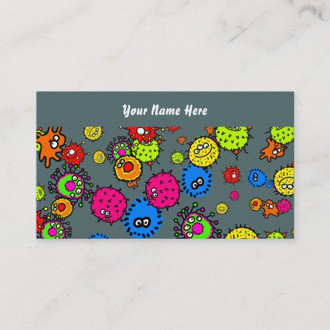 Bacteria Wallpaper, Your Name Here Business Card (Front)