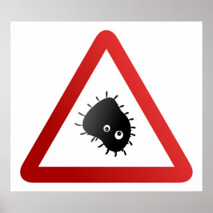 Bacteria Warning Sign