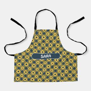 Bacteria Yellow Blue Minimal Pattern Apron