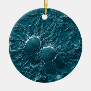 Bacterial cells of Staphylococcus Aureus Close Up Ceramic Tree Decoration