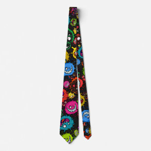 Bacterial Epidemic Cartoon Germ Explosion Tie