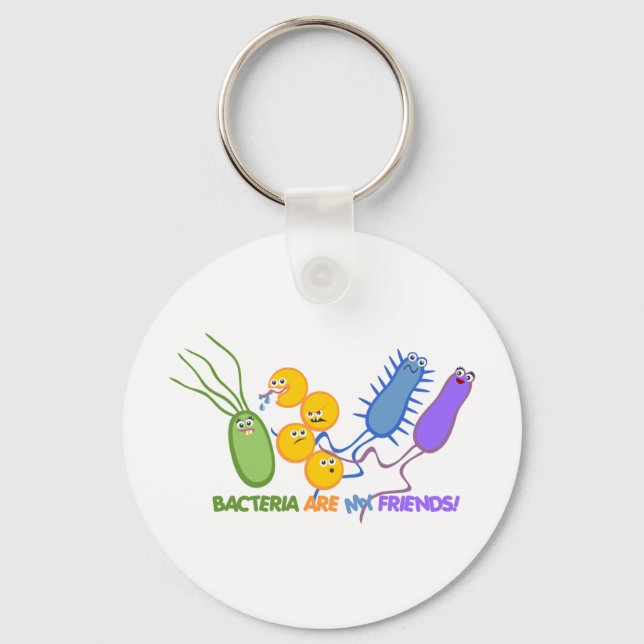 Bacterial Friends Key Ring (Front)