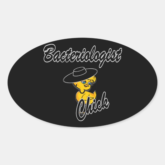 Bacteriologist Chick #4 Oval Sticker (Front)