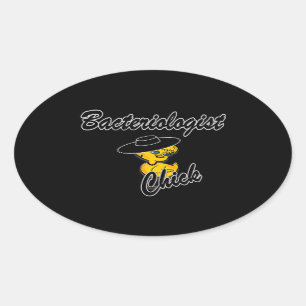 Bacteriologist Chick #4 Oval Sticker