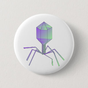 Bacteriophage 6 Cm Round Badge