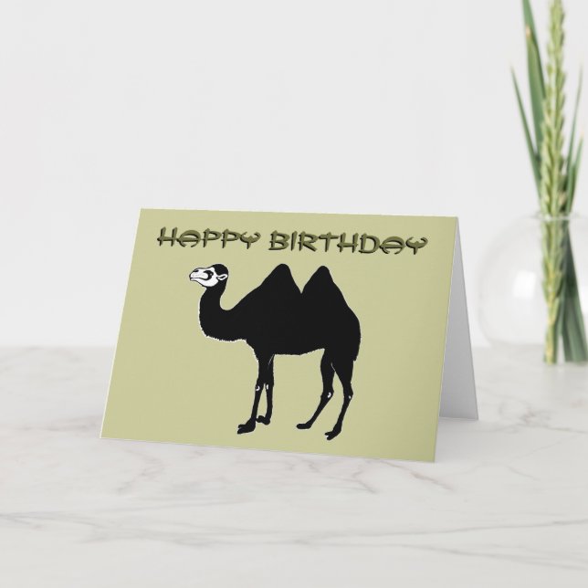 Bactrian Camel Birthday Card (Front)