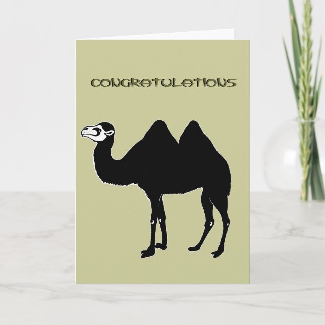 Bactrian Camel Congratulations Card (Front)