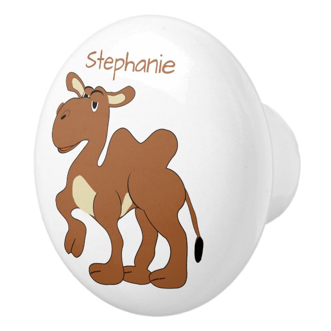 Bactrian Camel Design Personalised Ceramic Knob (Right)