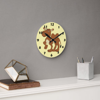 Bactrian Camel Design Round Clock