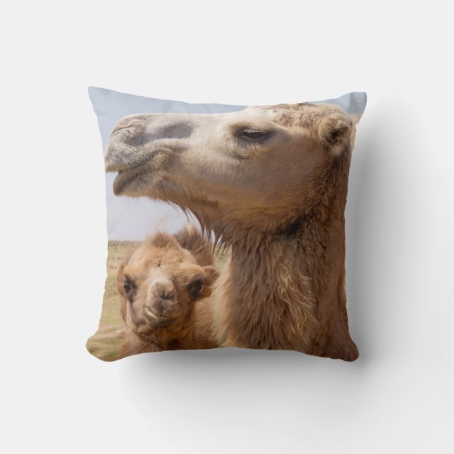 Bactrian Camel Portrait Cushion (Front)