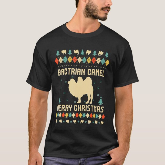 Bactrian Camel  Ugly Christmas Sweater Vintage Ret (Front)