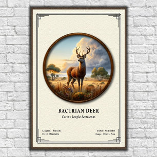 Bactrian Deer Zoology Series Poster