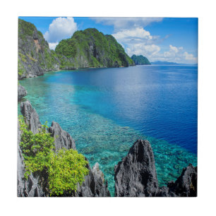 Bacuit Archipelago Seascape Ceramic Tile