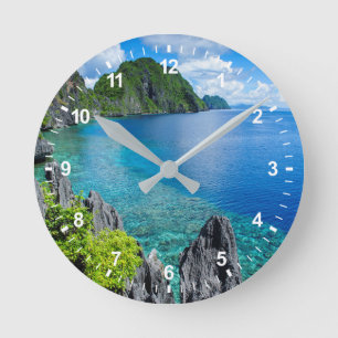 Bacuit Archipelago Seascape Round Clock