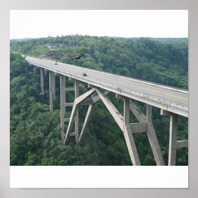 Bacunayagua bridge, Cuba Poster (Front)