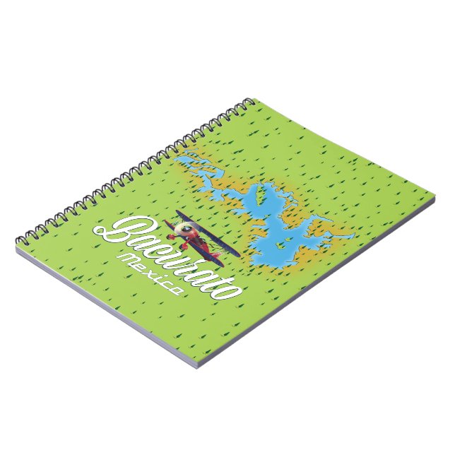 Bacurato mexico Lake map Notebook (Left Side)