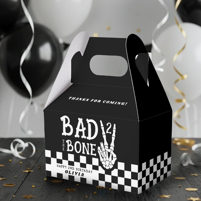 Bad 2 the Bone Skeleton 2nd Birthday Party Favour Box (Bad 2 the Bone Skeleton 2nd Birthday Party Favor Boxes
)