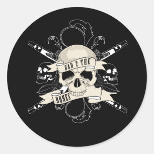 Bad 2 The Bones  Classic Round Sticker