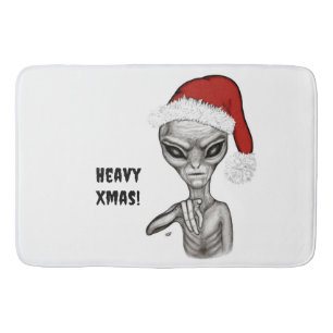 Bad Alien , Heavy Xmas ! Bath Mat