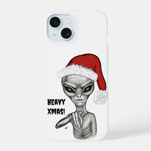 Bad Alien , Heavy Xmas ! iPhone 15 Case (Back)
