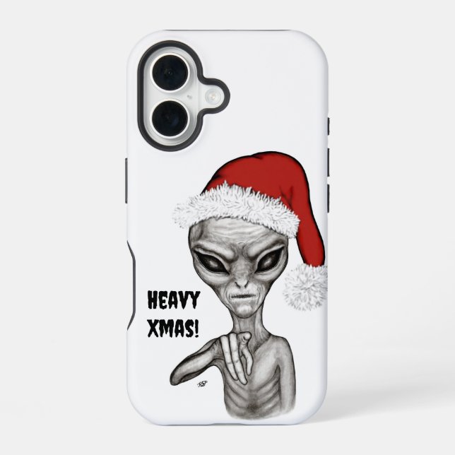 Bad Alien , Heavy Xmas ! iPhone 16 Case (Back)