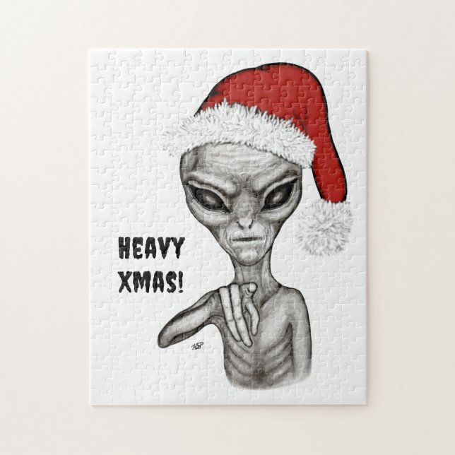 Bad Alien , Heavy Xmas ! Jigsaw Puzzle (Vertical)
