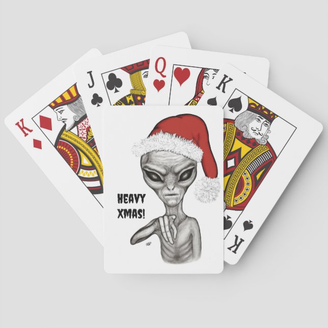 Bad Alien , Heavy Xmas ! Playing Cards (Back)