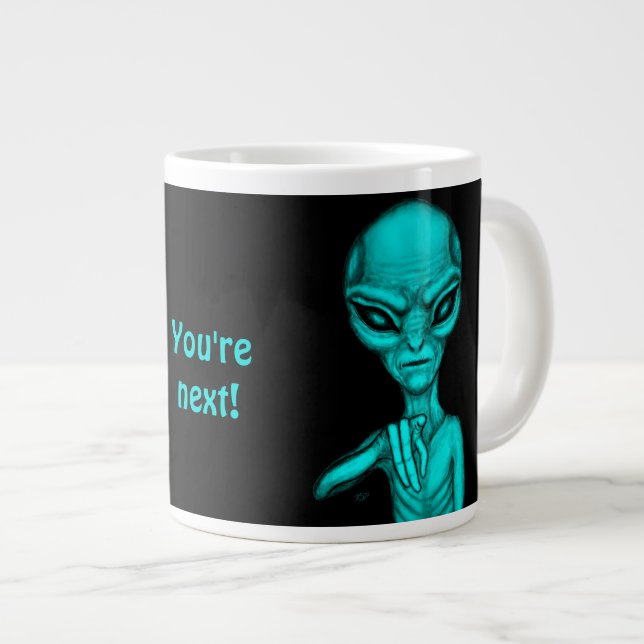 Bad Alien , You're next ! Large Coffee Mug (Front Right)