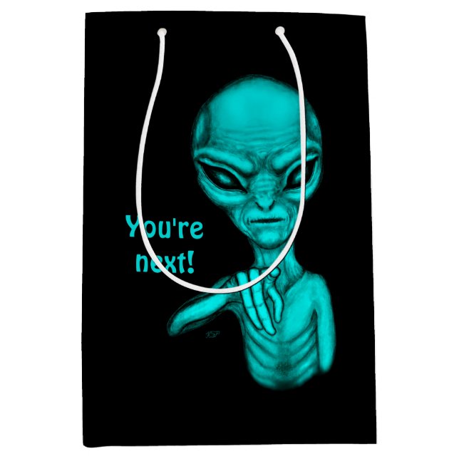 Bad Alien , You're next ! Medium Gift Bag (Front)