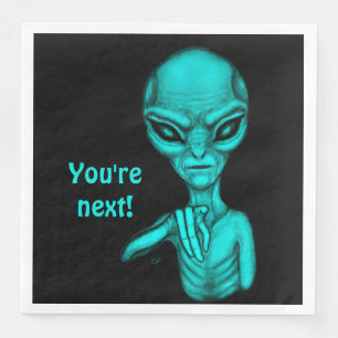 Bad Alien , You're next ! Napkin