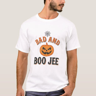 Bad And Boo Jee Halloween Pumpkin Graphic_1 T-Shirt