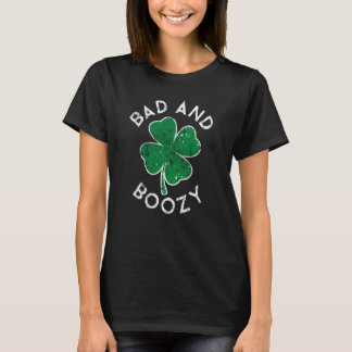 Bad And Boozy Lucky C St Patrick's Day Distress T-Shirt