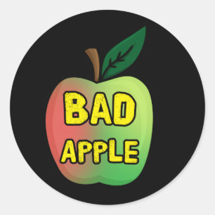 Bad Apple Classic Round Sticker