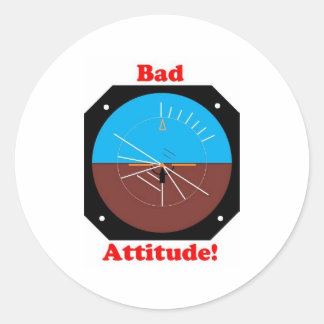 Bad Attitude Classic Round Sticker