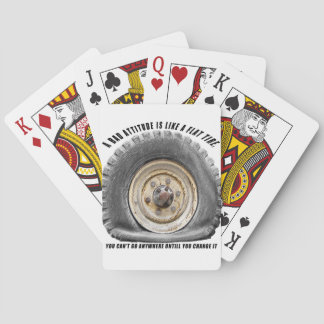 Bad Attitude Like Flat Tire Playing Cards