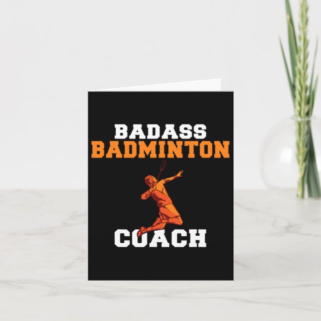 Bad Badminton Coach  Card (Front)